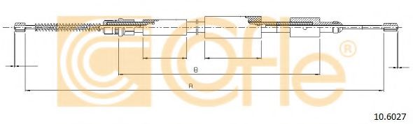 Трос ручника COFLE 10.6027