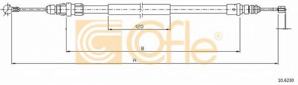 Трос ручника COFLE 10.6230