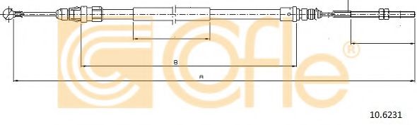 Трос ручника COFLE 10.6231