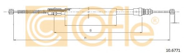 Трос ручника COFLE 10.6771