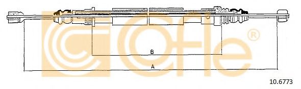 Трос ручника COFLE 10.6773