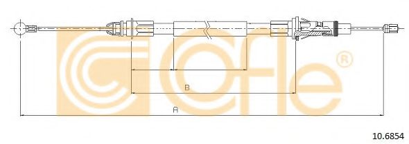 Трос ручника COFLE 10.6854