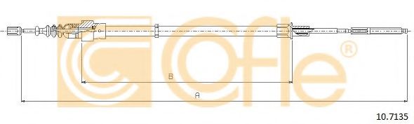 Трос ручника COFLE 10.7135