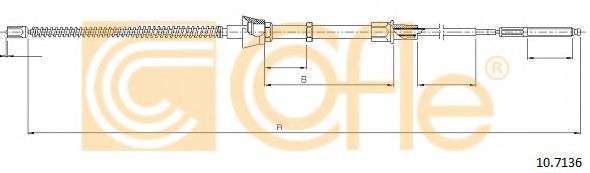 Трос ручника COFLE 10.7136