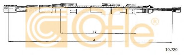 Трос ручника COFLE 10.720