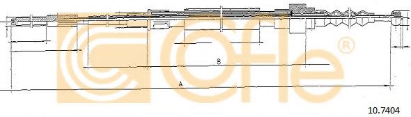 Трос ручника COFLE 10.7404