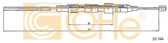 Трос ручника COFLE 10.744
