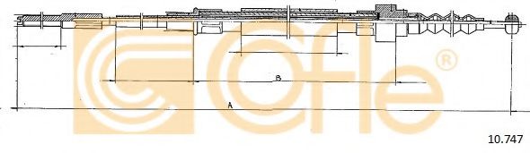 Трос ручника COFLE 10.747