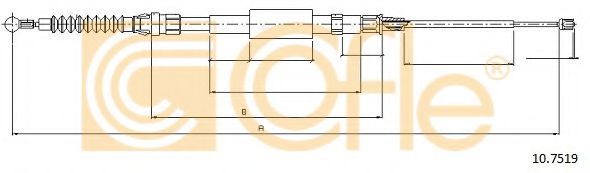 Трос ручника COFLE 10.7519