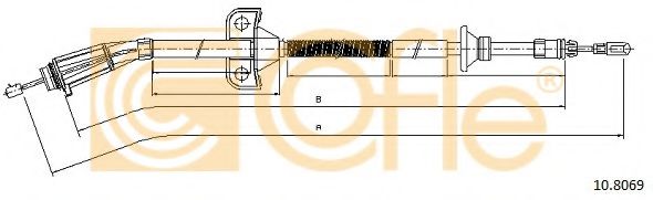 Трос ручника COFLE 10.8069