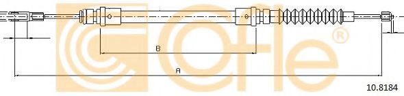 Трос ручника COFLE 10.8184
