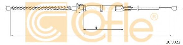 Трос ручника COFLE 10.9022