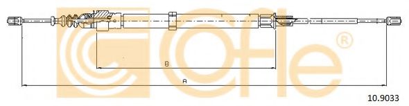 Трос ручника COFLE 10.9033