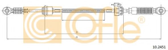 Трос, ступенчатая коробка передач COFLE 10.2451