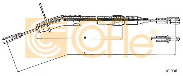Трос ручника COFLE 10.936