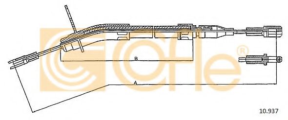 Трос ручника COFLE 10.937