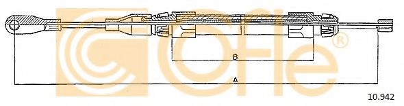 Трос ручника COFLE 10.942
