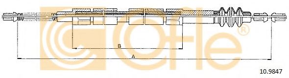 Трос ручника COFLE 10.9847