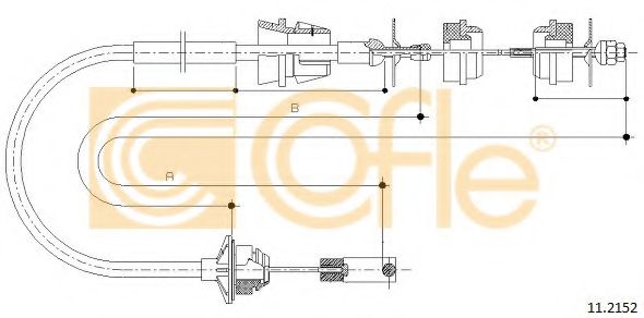 Трос сцепления COFLE 11.2152