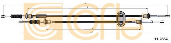 Трос, ступенчатая коробка передач COFLE 11.2884
