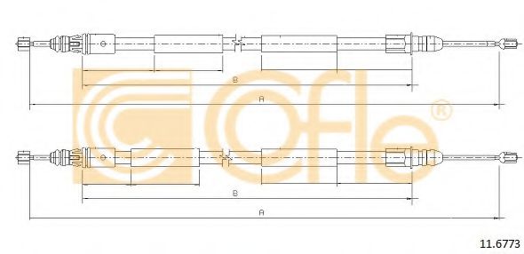 Трос ручника COFLE 11.6773