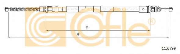 Трос ручника COFLE 11.6799