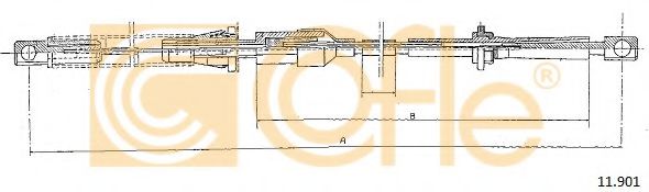 Тросик газа COFLE 11.901