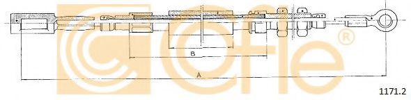 Трос ручника COFLE 1171.2