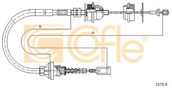 Трос сцепления COFLE 1172.4