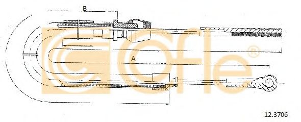 Трос ручника COFLE 12.3706