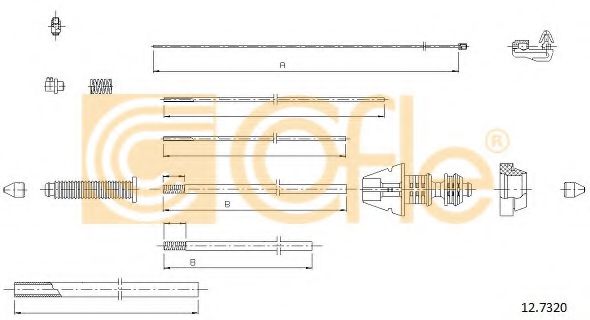Тросик газа COFLE 12.7320