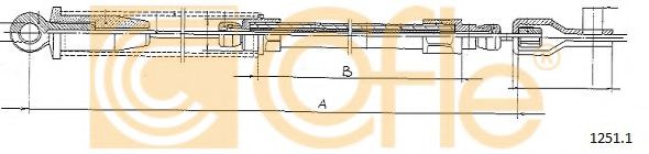 Трос ручника COFLE 1251.1