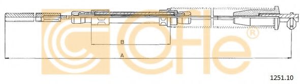 Трос ручника COFLE 1251.10