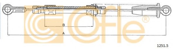Трос ручника COFLE 1251.5