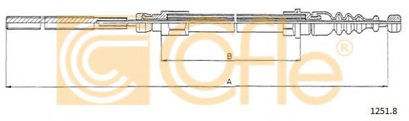 Трос ручника COFLE 1251.8