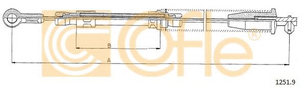 Трос ручника COFLE 1251.9