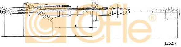 Трос сцепления COFLE 1252.7