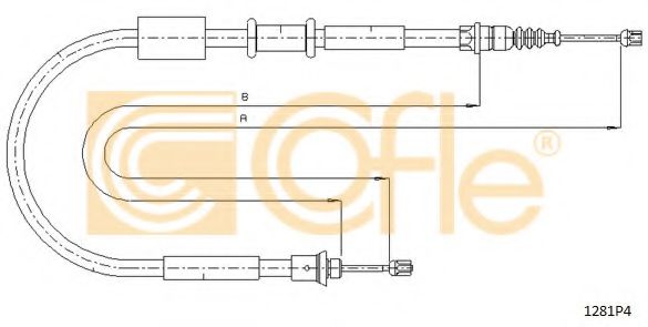 Трос ручника COFLE 1281P4