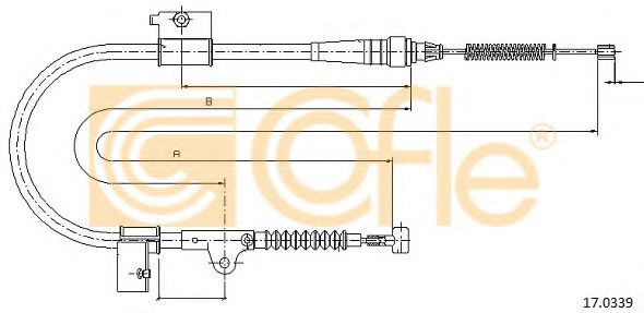 Трос ручника COFLE 17.0339