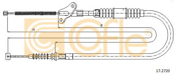 Трос ручника COFLE 17.2720