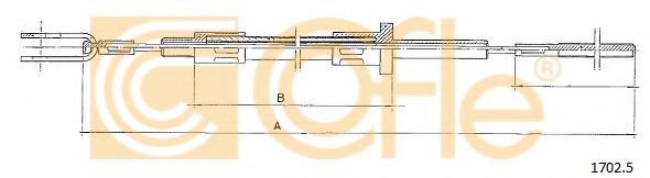 Трос сцепления COFLE 1702.5
