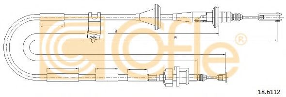 Трос сцепления COFLE 18.6112