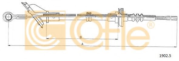 Трос сцепления COFLE 1902.5