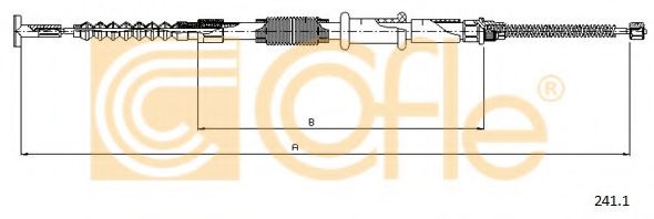 Трос ручника COFLE 241.1