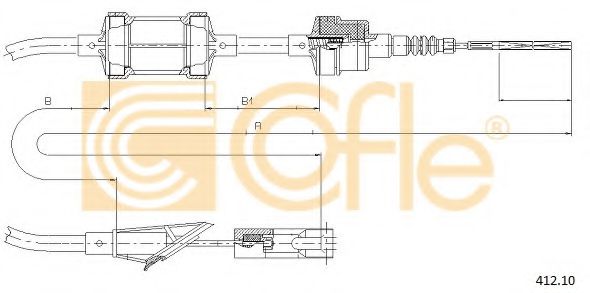 Трос сцепления COFLE 412.10