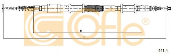 Трос ручника COFLE 441.4