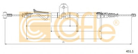 Трос ручника COFLE 451.1