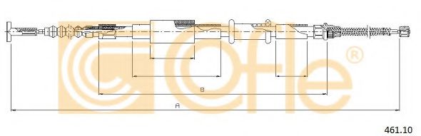 Трос ручника COFLE 461.10