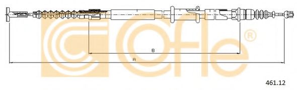 Трос ручника COFLE 461.12