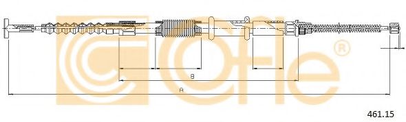 Трос ручника COFLE 461.15